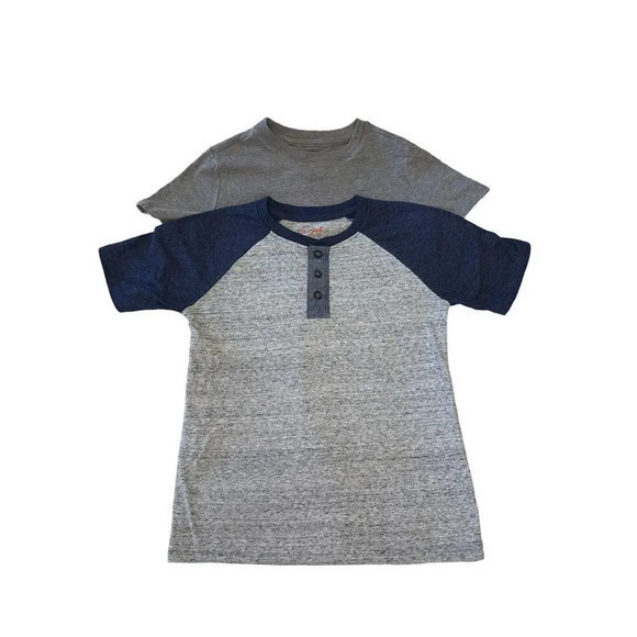 Cat & Jack Boys Cat &‎ Jack Raglan Henley Tee size S 6/7 - Picture 1 of 9